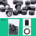 Miniatyrbild 5 av 8: Peruk Connector Kit Tång Kroknål med 500st mikroringar Hårförlängningstillbehör Svart