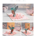 Pikkukuva 2 / 5: 3D Pop-Up Hummingbird -syntymäpäiväkortti – täydellinen vanhemmille, ystäville ja ystäville