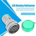 Miniatyrbild 3 av 8: Rund LED-signallampa AC Digital display Voltmeterindikator (grön)