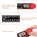 Miniatyrbillede 4 af 5: 2-i-1 Digital Vinkelmåler Måler 300 mm i Længden og 0 - 360° Vinkelmåler Vinkelsystem - Stort LCD-Display