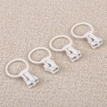 Miniatyrbild 5 av 8: 20 st Metalllegering dragkedja Sliders Storlek #5 Circle Ring Fästelement Reparation Kit (Vit)