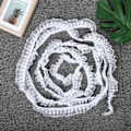 Miniatyrbild 4 av 8: 5 meter flerfärgad 45 mm prickar plisserad trim mesh spetsband sy paljetter broderad DIY hantverk (vit)