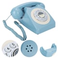 Miniatyrbillede 8 af 8: CTN8019 drejeknap telefon med trykknap til skrivebord, fastnettelefon med én linje til hjemmekontor