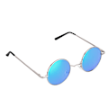 Pikkukuva 2 / 8: Metal Classic Vintage Unisex UV-suojauksella varustetut pyöreät kehykselliset polarisoidut aurinkolasit aurinkolasikotelolla, Ice Blue