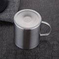 Miniatyrbillede 4 af 5: Rustfri stål dobbeltvægget isoleret krus kop kaffe øl te krus 220 ml