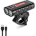 Miniatyrbilde 1 av 5: Sykkellys, Kraftig 2400 Lumen, 4400mah, Sykkellys Frontlys USB Oppladbar LED Frontlykt Lampe, 4 Lysmoduser, Vanntett IP65 For Camping