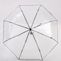Miniatyrbillede 3 af 5: Automatisk Transparent Foldbar Paraply med Tykkere Poe Fiberramme