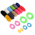 Miniatyrbild 8 av 8: Pompom Maker Kits Färgglada Fluff Ball Weaver DIY Ullgarn Stickning Hantverk Gåvor