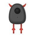 Miniatyrbilde 1 av 5: Exit Voice Broadcast Reminder Go Out Human Body Infrared Induction Cute Smart Electronics Black