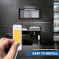 Miniatyrbild 4 av 5: Vattenlarmsensor, WiFi Vattenläckagedetektor, Översvämningslarm, Fjärrövervakning av Läckage för Källare, TUYA/Smart Life App Notifikation, 60