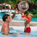 Miniatyrbillede 4 af 5: Stor 24/16 Oppustelig Glitter Pool Strandbold - Perfekt til Sommer Strand Pool Party Sølv 60cm