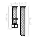 Miniatyrbilde 6 av 7: Erstatningsbånd som er kompatible for HUAWEI Watch FIT2 Pustende silikonarmbånd med dobbel farge, justerbar Smartwatch-håndleddsrem