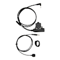 Miniatyrbild 6 av 8: U94+Finger Mikrofon PTT Plug and Play U94 PTT Adapter för 2,5 mm Walkie Talkies Svart