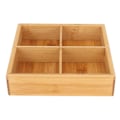 Miniatyrbilde 4 av 8: Snacks serveringsbrett i bambus, malingsfri, trygt og miljøvennlig, delt serveringsbeholder for tørket frukt, 4 rom