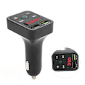 Miniatyrbillede 2 af 8: 12V/24V Bluetooth 5.0 FM-sender MP3-afspiller Telefonoplader med farverige atmosfærelys