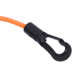 Pikkukuva 7 / 8: 120 cm:n elastinen naru veneilyyn kajakkimeloa turvatankohihna karbiinilla melontaan (oranssi)