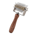 Miniatyrbillede 1 af 5: Rustfrit Stål Hjul Pizza Brød Nåle Punchere Rulle Pie Kage Dej Pitter Holdbar Træ Han