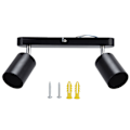 Miniatyrbilde 1 av 8: GU10 Spotlight Base Dobbelhode Spotlight Lampeholder for Hjem Stue Vegg Tak 85‑265V