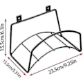 Miniatyrbillede 2 af 5: Have Slangeholder - Kraftig Metal Slangeophæng Vægmontering Vandslangeholder til Udendørs Have, Holdbare Slangekroge Ideelle til Slangeopbevaring (Sort)