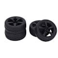 Miniatyrbilde 2 av 8: 4 stk 1/10 skala RC hjul og dekk plast felg gummi dekk hud for 1/10 RC bil B dekk