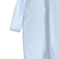 Miniatyrbillede 7 af 8: Baby Jumpsuit Tynd Åndbar Blød Bomuld Knap Lukning Spædbarn Natdragt til Sommer Lyseblå 52cm