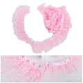 Miniatyrbild 5 av 8: 5 meter flerfärgad 45 mm prickar plisserad trim mesh spetsband sy paljetter broderad DIY hantverk (rosa)