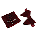 Miniatyrbilde 7 av 8: 5 stk slipssett med slips, enkel håndtering, klassiske, elegante slipseslips, lommetørkle, mansjettknapper, brystblomst til bursdagsgave, vinrød