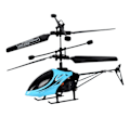 Miniatyrbild 2 av 8: RC Helikopter Fallresistent USB Uppladdningsbar Barn Pojkar Fjärrkontroll Helikopter Leksak för Inomhus Utomhus Blå