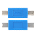 Miniatyrbild 1 av 8: USB3.0 Typ B Hane till 3.0 Typ B Hane Blå Superspeed Data Transmission Adapter Converter