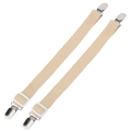 Miniatyrbillede 1 af 7: 2 stk Multipurpose Sengetøj Clip Stropper Griber Skridsikkert Fasteners Madras Holder (Khaki) Khaki