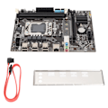 Miniatyrbillede 1 af 8: PC-bundkort 6-core HM65-chip bundkort CPU-kombination med afskærmning SATA-kabel til LGA 1356 til Intel til stationær computer