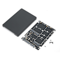 Pikkukuva 1 / 8: Kova levykotelo musta ABS SSD 2 in 1 M.2 B Key MSATA SATA 3.0 tietokoneen lisävarusteet