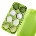 Miniatyrbilde 1 av 8: 8PCS Beauty Egg Set Myk Elastisk Hydrofil Polyuretan Kosmetisk Sminkepuff med Oppbevaringsboks Grønn