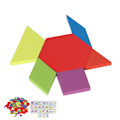 Miniatyrbillede 7 af 8: Tangram Legetøj Uddannelsesmæssige Lyse Farve Geometriske Form Puslespil Træ Mønster Blokke Sæt til Børn