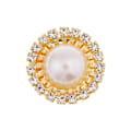 Miniatyrbild 5 av 5: 5 Stycken Flerfärgade Flatback Rhinestone Knapp Klädsel Utsmyckningar Guld