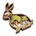 Miniatyrbild 4 av 5: Påskdekoration, Påsk Kanin Ornament i Trä, Påsk Trähantverk Ornament, Påsk Träprydnad Optimerad för Utsökthet