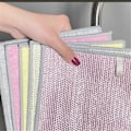 Miniatyrbilde 3 av 5: 10 stk. multifunksjonelle oppvaskkluter, gjenbrukbare skrubbeputer, rosa