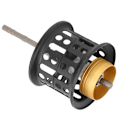 Miniatyrbillede 3 af 8: Fuldmetal LowProfile Hjulkonvertering Skørtet Spole Fiskesnøre Hjul Tilbehør (sort)