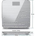 Miniatyrbild 3 av 5: Zk-digital Badrumsvåg - Slim Design Badrumsvåg - 6mm Säkerhetsglas, Stor LCD-display ZD C