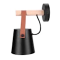 Miniatyrbillede 7 af 8: Moderne træjern soveværelse vægmonteret lampe veranda korridor studie lysarmatur værelse indretning (sort)