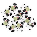 Miniatyrbillede 8 af 8: 20 stk. Panda-patches, broderi, klæbemærker i stof, farve, håndlavet, gør-det-selv, strygemærkat