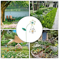 Miniatyrbilde 5 av 5: Jern Hageblomster 6 stk Dekorative jern Plantepinner A