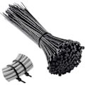 Pikkukuva 1 / 5: 100 kpl nippusiteitä 200 mm x 3 mm, ammattikäyttöön tarkoitetut nippusiteet, nylon-nippusiteet, nippusiteet 200 mm, musta, 100 kappaleen pakkaus