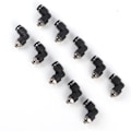 Miniatyrbillede 5 af 8: 10 stk pneumatiske konnektorer L form retvinklet udvendigt gevind Hurtig rørfittings Luftkompressor tilbehør4 M5