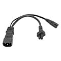 Pikkukuva 7 / 8: IEC320 C14 uros - C5 C7 naaras power 1 in 2 Out 10A 250 V vedenpitävä power LCD-näytöille