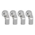 4 stk RC Bil Styrestang Endekule M3 Aluminium Legering Stål RC Bil Styrestang Hode for Axial SCX10 1/10 Bilmodell Sølv