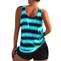 Miniatyrbild 2 av 4: Snygg Tankini-set för kvinnor med boyshorts - Perfekt badkläder för stranden 3XL Lake Blue