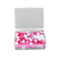 Miniatyrbilde 2 av 8: 74 stk hårperler Fleksible hårflettemansjetter med hårbærer og oppbevaringsboks for hårfletter og smykkerarmbånd MakingRose Red