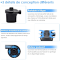 Miniatyrbillede 5 af 5: Elektrisk Luftpumpe Deflator 2 i 1, Inflator med 3 Dyser, Paddle Pumpe AC 220V-240V/12V Elektrisk Paddle Pool, Paddle Pumper Luftmadras Pumpe