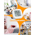 Miniatyrbillede 5 af 5: (Hvid) Mini LCD Indendørs Termometer Hygrometer, Bærbar Høj Præcision Digital Temperatur Fugtighed, Termo Hygrometer Komfortniveauindikator 1 STK